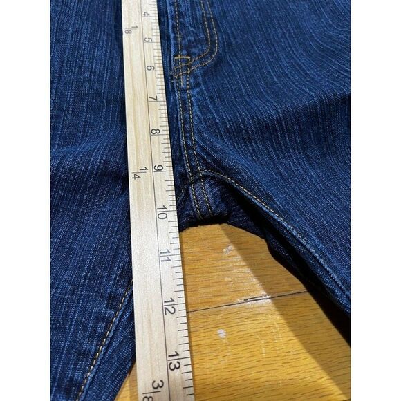 J Galt Jeans Womens Small Flared Blue Mid Rise Dark Wash Denim Y2K Stretch - Picture 5 of 8